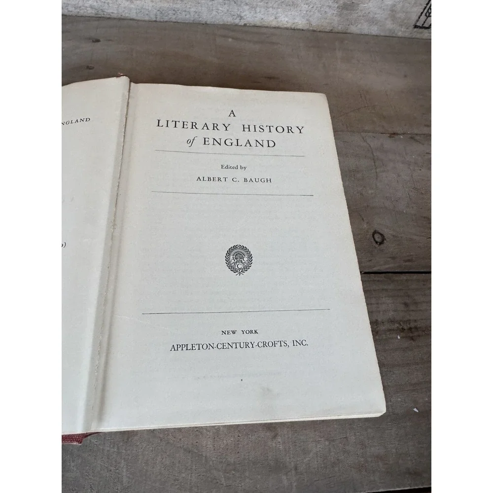 A  Literary  ‎ History  of  England   Albert  C  Baugh  1948
